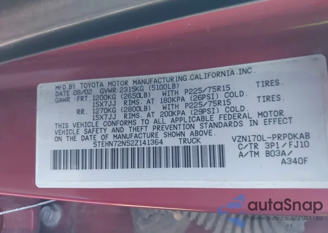 5TEHN72N52Z141364: 44375310