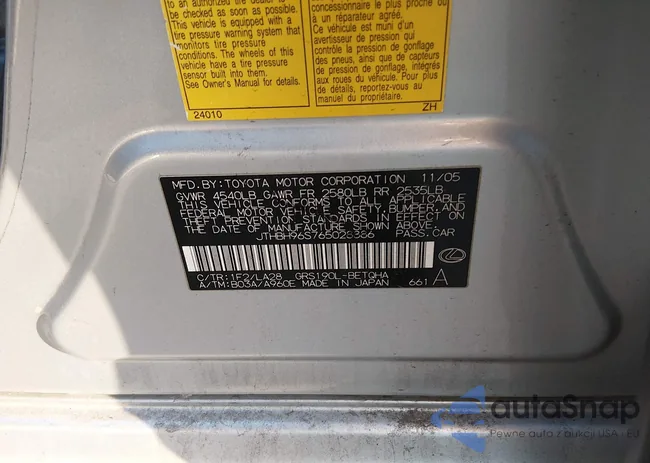 JTHBH96S765028886: 44375372