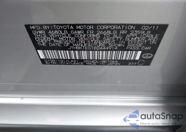 JTHBK1EG1B2444914: 44375393