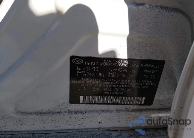 5NPEB4AC5DH758991: 44375434