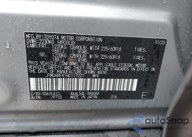 JTMD6RFV1RD117227: 44374677