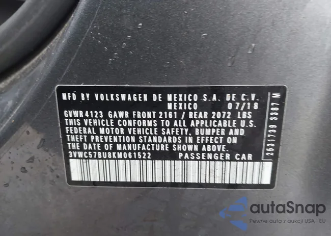 3VWC57BU8KM061522: 44374720