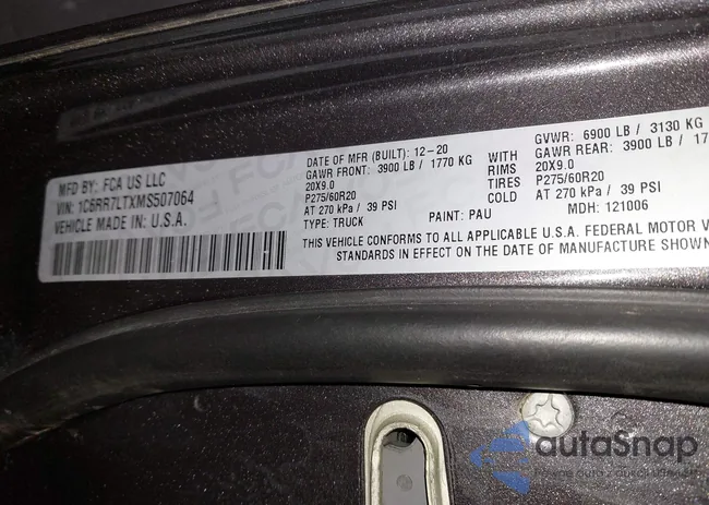 1C6RR7LTXMS507064: 44374794