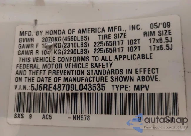 5J6RE48709L043535: 44376137