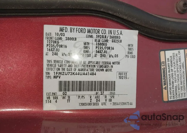 1FMZU73K44UA41484: 44376180