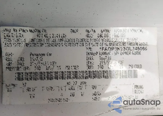 1FADP3K23GL345065: 44376322