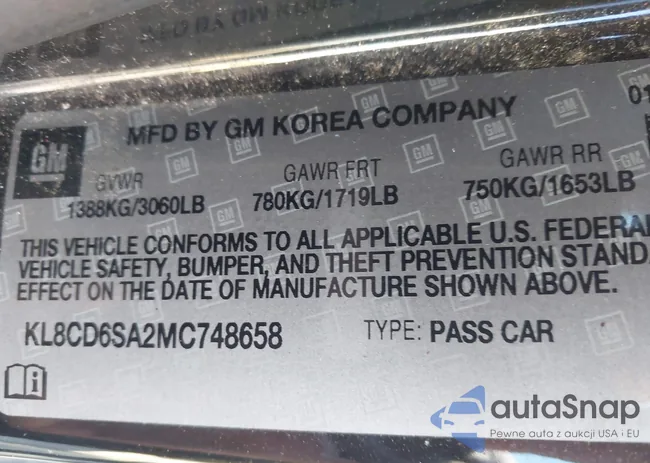 KL8CD6SA2MC748658: 44376377