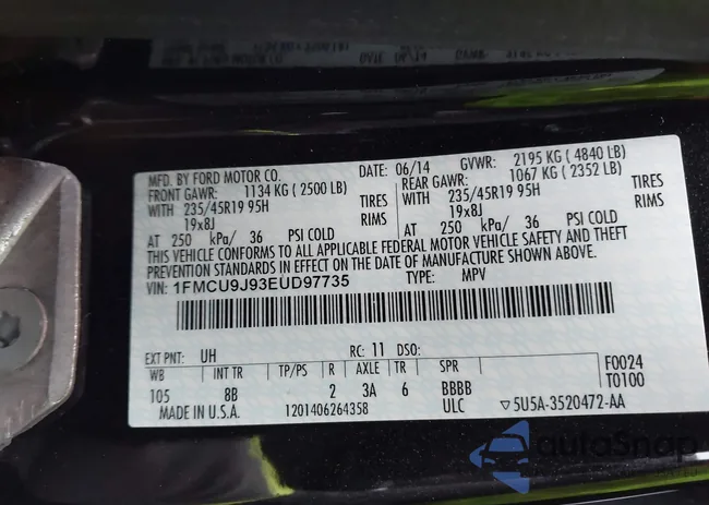 1FMCU9J93EUD97735: 44376428