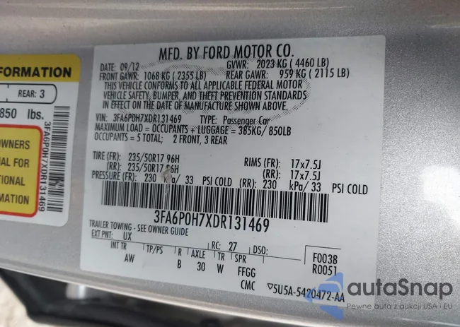 3FA6P0H7XDR131469: 44376485