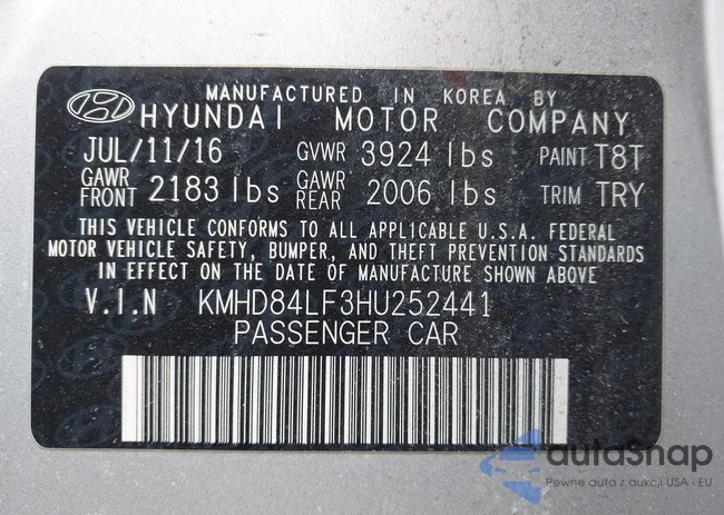 KMHD84LF3HU252441: 44375654