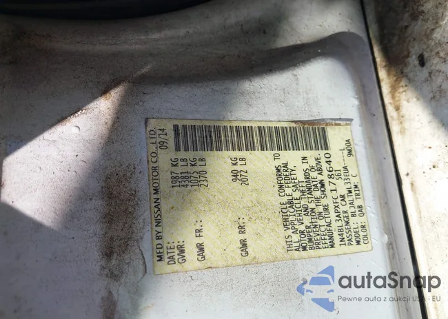 1N4BL3APXFC178640: 44375814