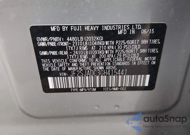 JF2SJADC3GH415441: 44376893