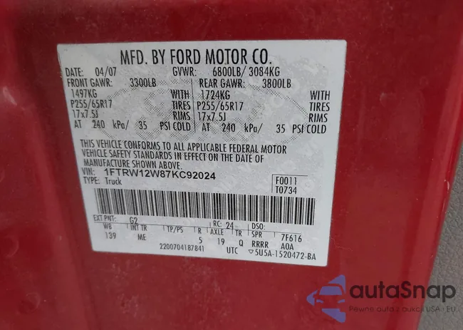 1FTRW12W87KC92024: 44377079