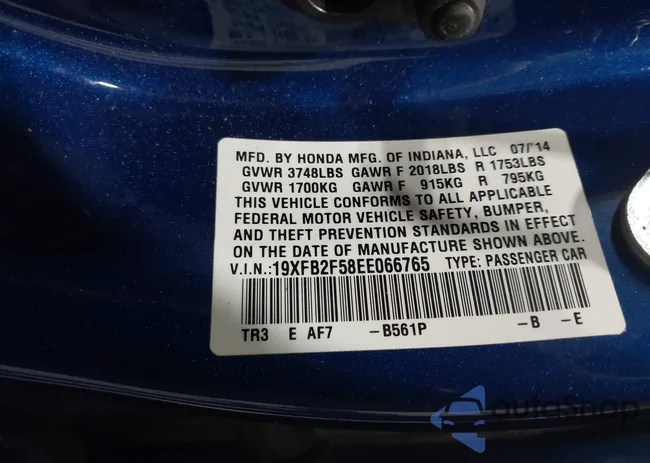 19XFB2F58EE066765: 44377146