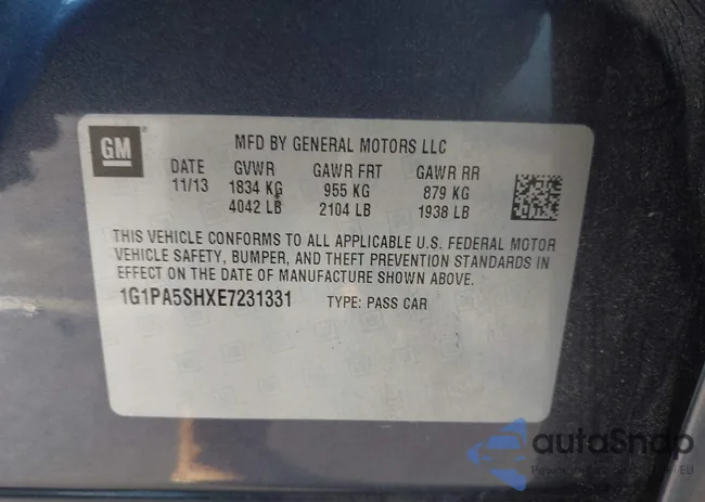 1G1PA5SHXE7231331: 44377184