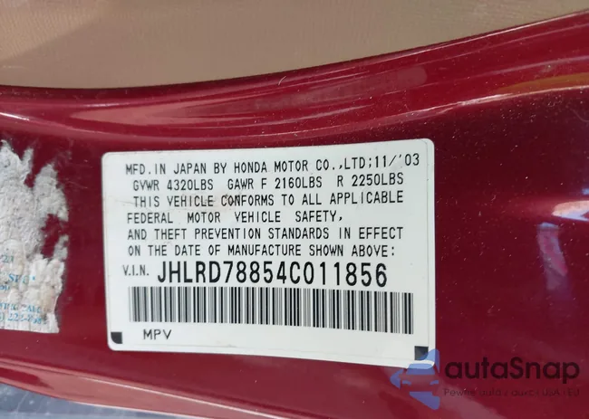 JHLRD78854C011856: 44377216