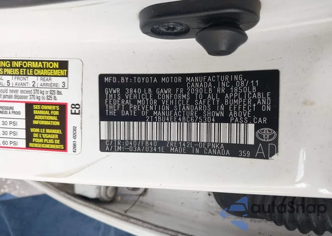 2T1BU4EE4BC675304: 44377418