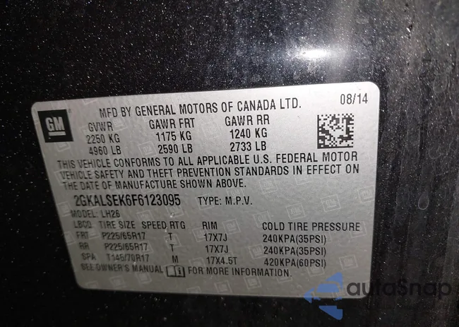 2GKALSEK6F6123095: 44377427