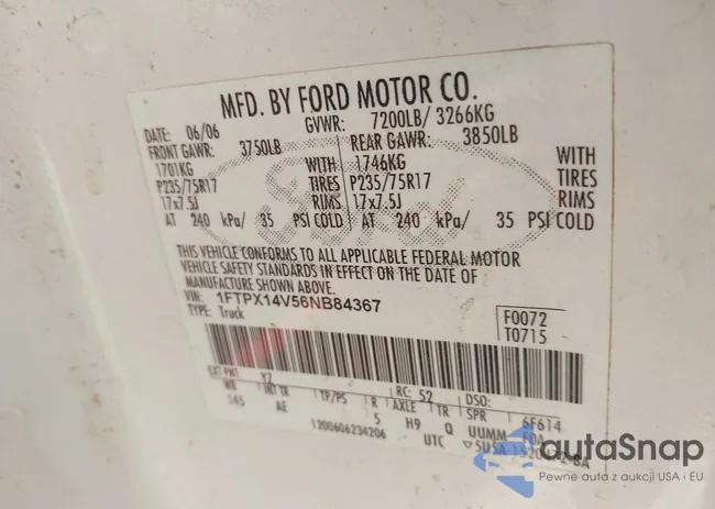 1FTPX14V56NB84367: 44376615