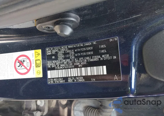 2T2BZMCA7GC030649: 44376639