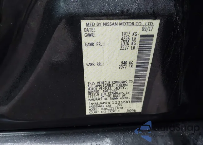 1N4AL3AP4JC111990: 44376720