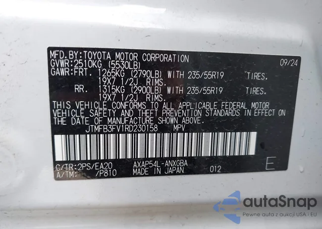 JTMFB3FV1RD230158: 44376753