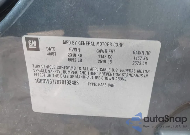 1G6DW677670193483: 44377931