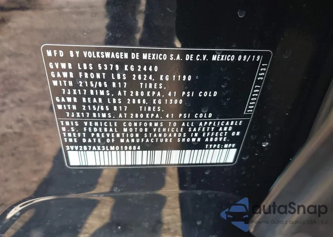 3VV2B7AX3LM019684: 44377943