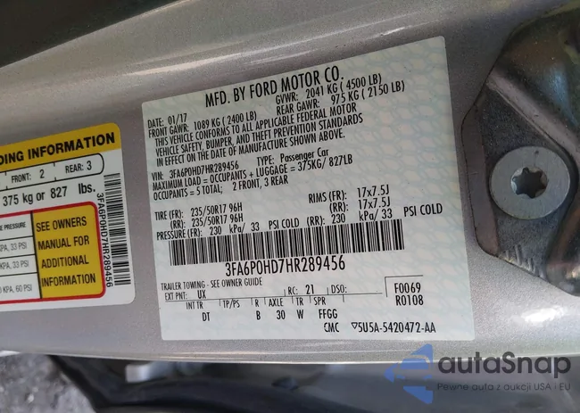 3FA6P0HD7HR289456: 44378112