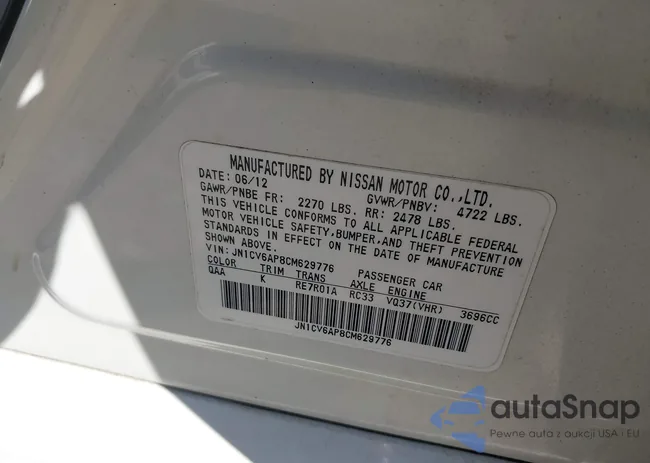 JN1CV6AP8CM629776: 44378165