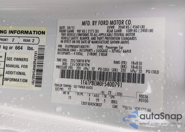 1FATP8EM0F5400791: 44378327