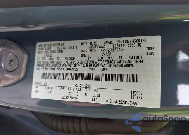 1FMCU9GN5PUB06952: 44377507