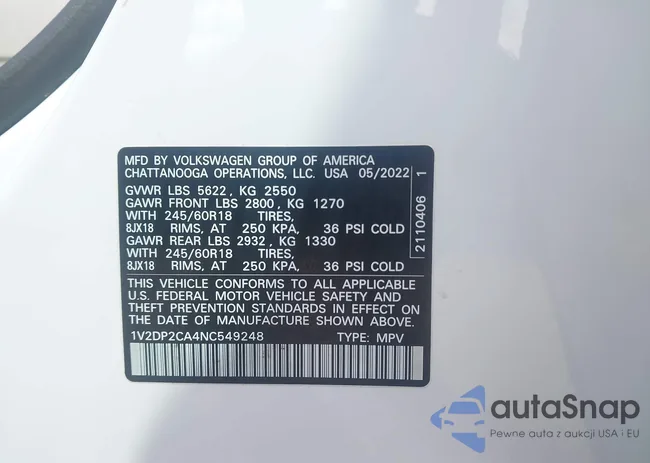 1V2DP2CA4NC549248: 44377579