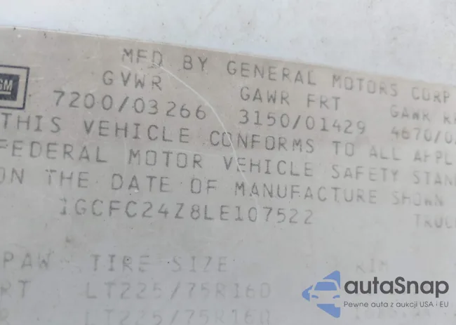 1GCFC24Z8LE107522: 44377776