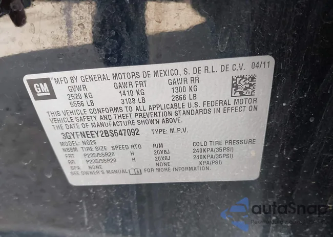 3GYFNEEY2BS647092: 44377873