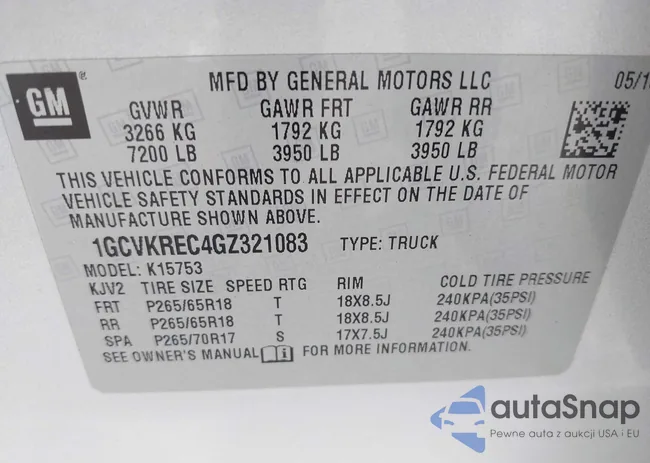 1GCVKREC4GZ321083: 44379032