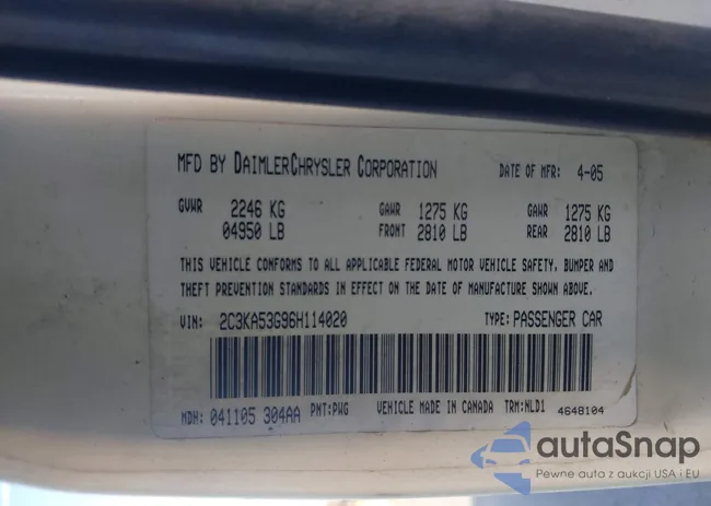 2C3KA53G96H114020: 44379085