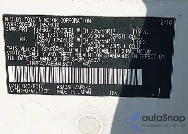 JTMBF4DV4B5043802: 44379098