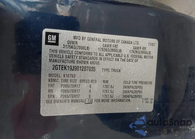 2GTEK19J981207035: 44379096