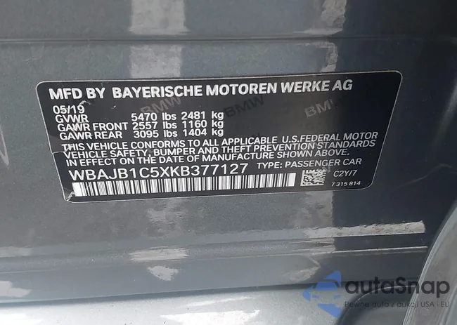 WBAJB1C5XKB377127: 44379217