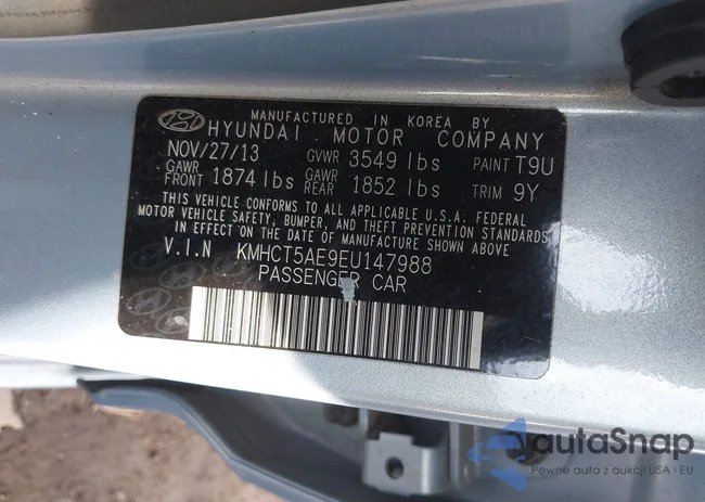 KMHCT5AE9EU147988: 44379245