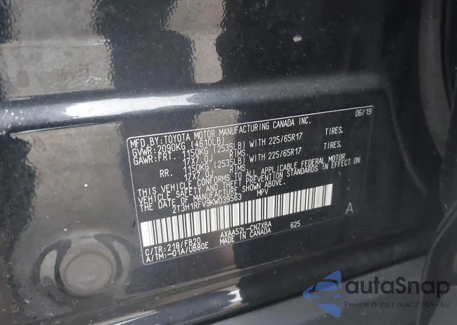 2T3H1RFV9KW039563: 44379267