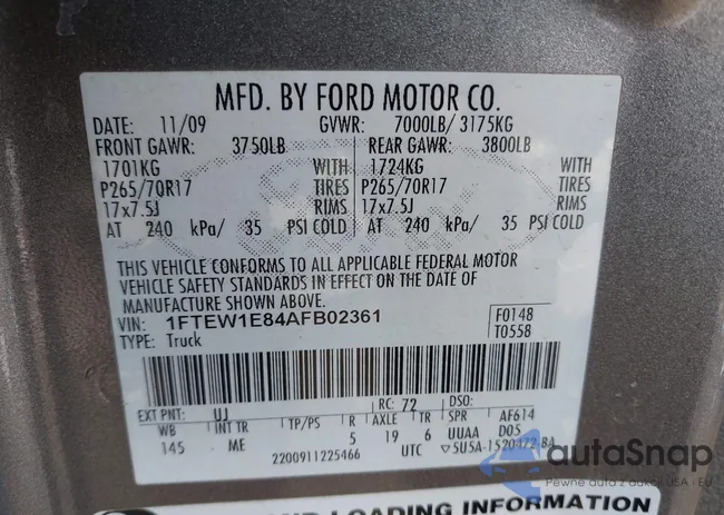 1FTEW1E84AFB02361: 44379385