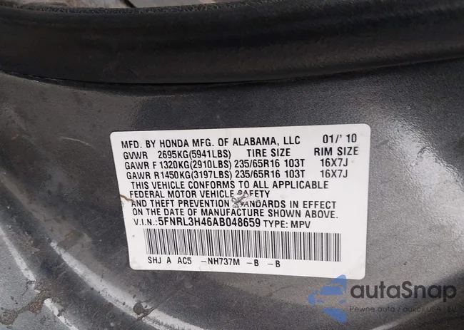 5FNRL3H46AB048659: 44379472