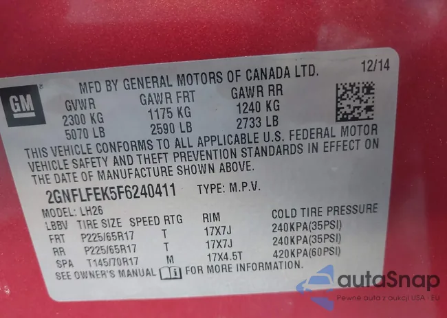 2GNFLFEK5F6240411: 44378640