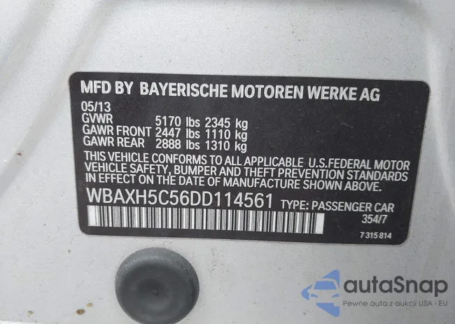 WBAXH5C56DD114561: 44378655