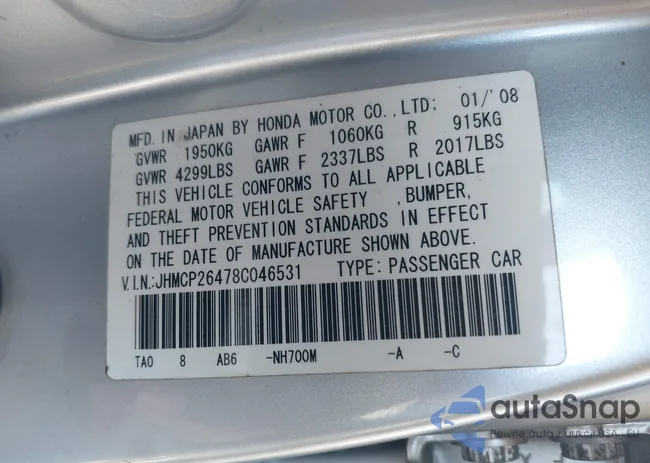 JHMCP26478C046531: 44378687