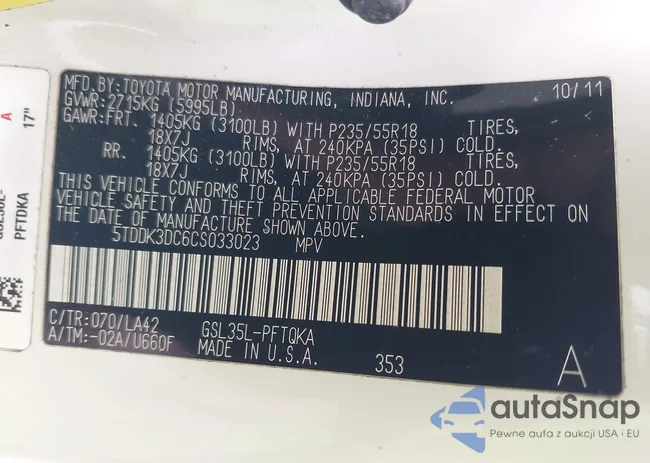 5TDDK3DC6CS033023: 44378701