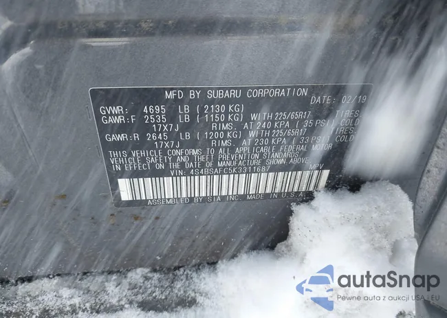 4S4BSAFC5K3311687: 44378871