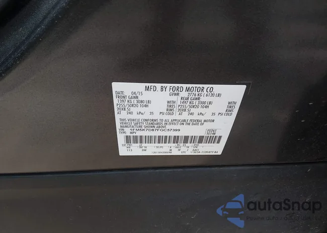 1FM5K7D87FGC57399: 44379896